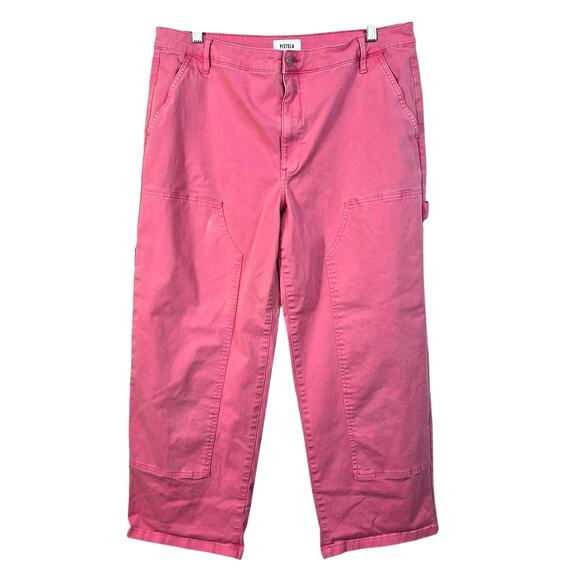 Pistola Ashton Pants Women's 32 Pink Punch Straight Leg Carpenter Ankle READ - Picture 1 of 10